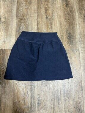 Beyond Yoga Spacedye High Waisted Skort Navy M Golf Pickleball Athleisure